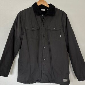 Vans Men's Charcoal Shirt Jacket with Black Sherpa Interior